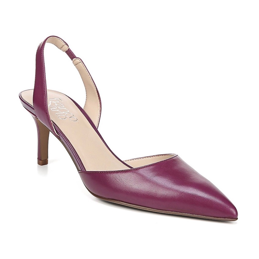 NEW Franco Sarto Tokyo Kitten Heel Leather Pumps
